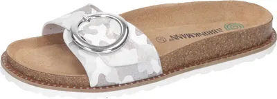 Produktbild von Dr. Brinkmann Pantoletten Damen Clogs Schnalle 700121, Größe:39 EU, Farbe:Silber