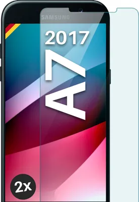 Produktbild von SCHUTZFOLIE FÜR SAMSUNG GALAXY A7 (2017) - ECHTGLAS, Stückzahl:2er Set