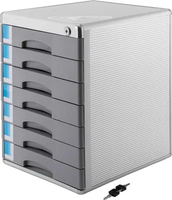 Produktbild von Famanu Archivschrank 7 Schubladen - Silber