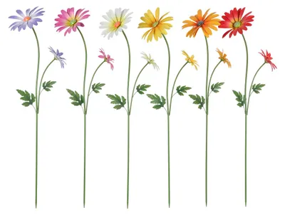 Produktbild von Flamingo Gartenstecker Daisy Metall 23 x 102 cm mehrfarbig
