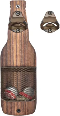 Productafbeelding van Wandgemonteerde Houten Bierflesopener - Wandgemonteerde Bieropener - Tracelloze Kurkentrekker - Wandmontage - Thuisbaraccessoires Voor Keuken