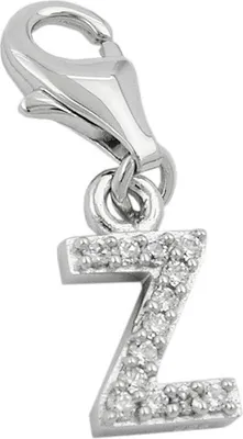 Produktbild von Anhänger Charm Einhänger Buchstabe Z mit Zirkonia 925 Silber Damen