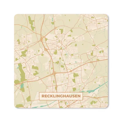 Produktbild von MuchoWow® Mauspad Mousepad Karte - Recklinghausen - Jahrgang - Karte 20x20 cm - Mousepads - Maus Mat - Pad - Mausunterlage - Desk Mat - Bureauartikeln