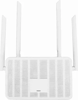 Imagen del producto de Router inalámbrico de doble banda AC1200 Mbps, con 4 puertos Ethernet de 10/100 Mbps. Admite el modo punto de acceso, IPv6 y controles parentales. Enchufe para la Unión Europea