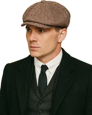 Produktbild von Schiebermütze 20er Jahre-Accessoire Flatcap braun - Einheitsgröße
