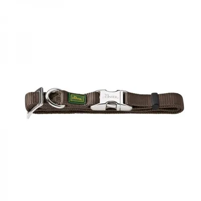 Produktbild von Hunter Halsband Vario-Basic ALU-Strong braun, Größe: L / Breite: 2,0 cm