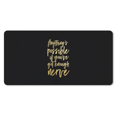 Produktbild von MuchoWow® Mauspad Mousepad Selbstvertrauen - Gold - Schwarz 60x30 cm - Mousepads - Maus Mat - Pad - Mausunterlage - Nachhaltig