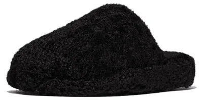 Productafbeelding van FITFLOP FitFlop zwarte teddy pantoffels ZWART 37