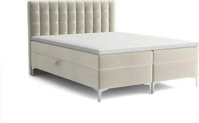 Produktbild von Emoebel24 Boxspringbett mit Topper und 2 Bettkasten, Polsterbett, Doppelbett 140x200 cm Jack Beige