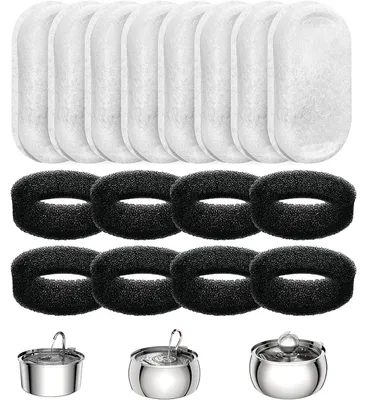 Produktbild von Ersatzfilter Trinkbrunnen Katze Ersatzschwamm - 7,6 x 4,3 cm - 8 Stück - Pumpenschwämme