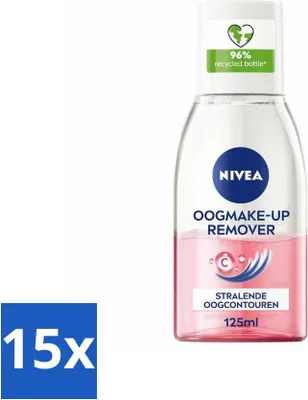 Obrázok produktu pre NIVEA - Odličovač očí - Vyživujúci - Na vodeodolný make-up - S vitamínom C - 125 ml - Hodnotné balenie - 15 kusov