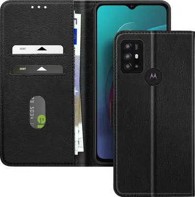Obrázek produktu pro Avizar, koženkové pouzdro s funkcí stojánku Motorola Moto G10 / G30, černé
