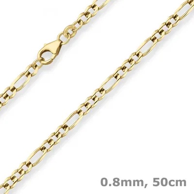 3-4mm-Figarokette-aus-375-Gelbgold-50cm