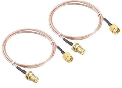 Obrázek produktu pro Sada kabelů pro koaxiální kabel s nízkými ztrátami, délka 50 cm, s konektorem RP-SMA a rozbočovačem SMA