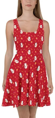 Produktbild von Mr. & Mrs. Panda Kleid Pinguin Pommes XXXL - Gelb - Geschenk, A-Linien-Kleid, Freundin, Hochzeitstag, Sommerkleid, für, Skaterkleid, Mitbringsel, Frauen, Ausgestelltes