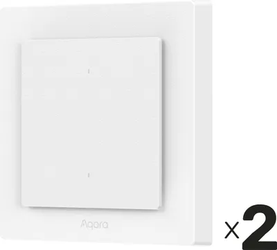 Produktbild von AQARA Lichtschalter Smart H2, WS-K07D, 2 Button, 1 Channel, 2 Stück
