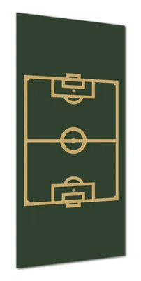 Produktbild von Wallario selbstklebende Duschrückwand 90 x 200 cm mit Motiv Fußball - Fußballfeld gezeichnet in grün und gelb - Wandverkleidung mit Hochglanzlaminat in Glasoptik