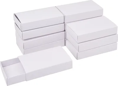 Produktbild von VBS Streichholzschachteln "Weiß", 11 cm, 12 Stück