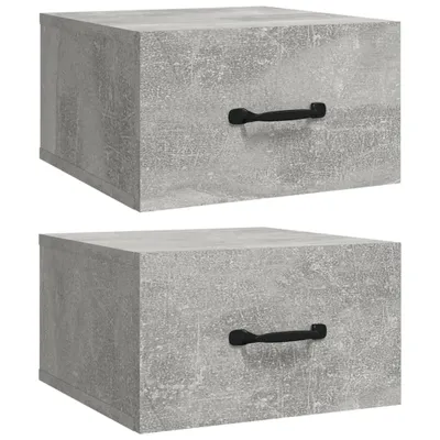 Obrázek produktu pro vidaXL Nástěnné noční stolky 2 ks. Betonově šedé 35x35x20 cm