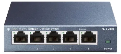 Zdjęcie produktu dla TP-Link TL-SG105, Nie zarządzany, L2, Gigabit Ethernet (10/100/1000), Pełny dupleks, Montaż naścienny / rzutowanie na sufit