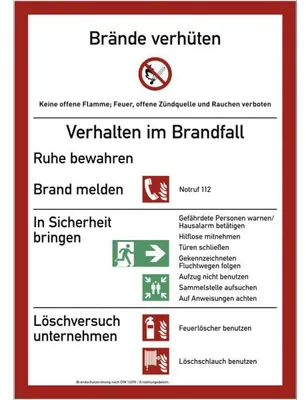 Produktbild von Dreifke® Schild Brandschutzordnung (ohne Handfeuermelder),Teil A (2014), Kuns...