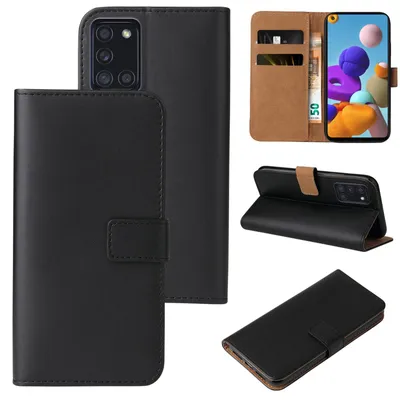Produktbild von Handyhülle für Samsung Galaxy A21S Klapphülle Bookcase Flip Cover Hülle Handy Tasche Etui Farbe: Schwarz