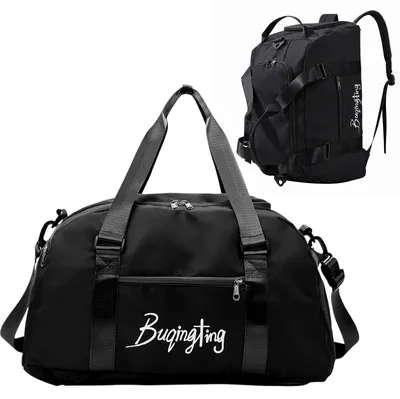 Sporttasche 35 L mit Schuh- und Nassfach, Schwarz