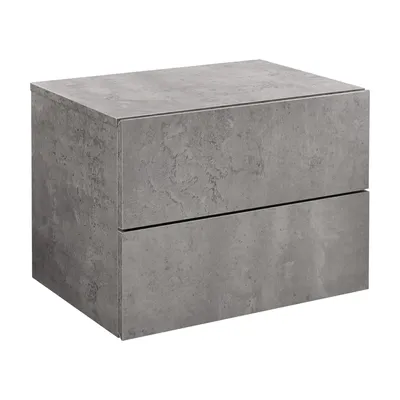 Produktbild von In And OutdoorMatch Schwebender Nachttisch Jarred - 30 x 40 x 29 cm - mit 2 Schubladen - Betonoptik - Spanplatte - stilvolle Optik
