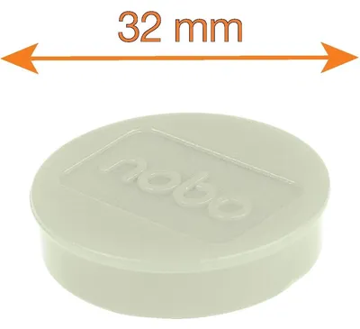 Obrázek produktu pro Nobo 1915301, Magnet na tabuli, Bílá, 32 mm, 18 mm, 32 mm, 160 mm