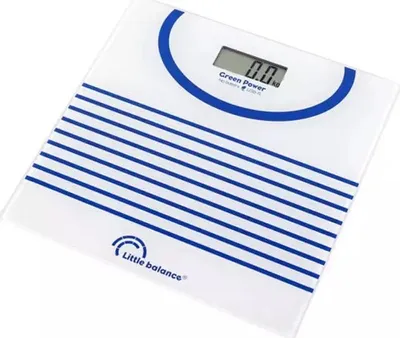 Zdjęcie produktu dla Little Balance 8655, Elektroniczna waga osobista, 180 kg, Niebieski, Biały, kg, Kwadrat, LCD