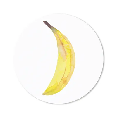 Produktbild von MuchoWow® Mauspad Mousepad Banane - Aquarell - Weiß 30x30 cm - Mousepads - Maus Mat - Pad - Mausunterlage - Tischunterlage - Schreibtischmatten