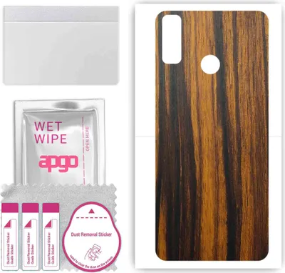 Produktbild von apgo Rückseite Schutzfolie, Skin, kompatibel mit Huawei Y8s, Hinten Displayschutzfolie aus Vinylfolie, kratzfest, einfache Montage - Tigerwood