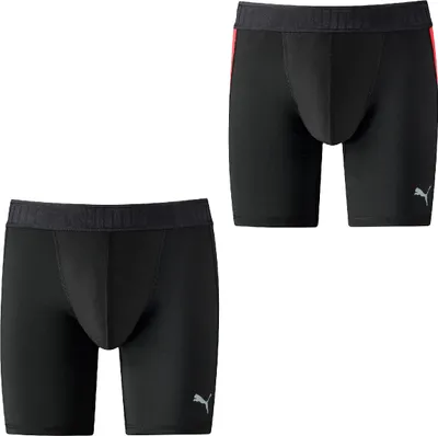 Produktbild von PUMA ACTIVE LONG BOXER SHORTS black/red S