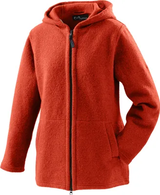Produktbild von Mu-Mia Jacke W100, terra, Größe S, mit Kapuze, leicht tailliert, ca. 450g/m², geruchsneutralisierend