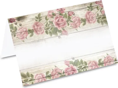 Image de PRICARO Marque-places "Fleurs Vintage", 50 pièces