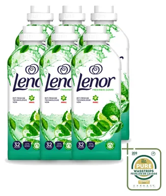 Produktbild von 6 x Lenor Freshness Guard Weichspüler - 800 ml - Vorratspackung - 6 Stücke