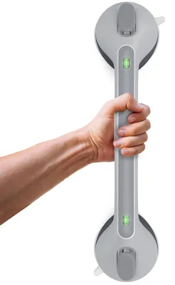 Imagen del producto de Barra de apoyo para ducha con ventosa, 43 cm, barra de seguridad para personas mayores, soporte para el baño