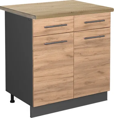 Produktbild von Küchenunterschrank Vicco Fame-Line Goldkraft Eiche 80 cm , AP Eiche, Model 46091
