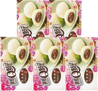 Produktbild von He Fong Mochi Rote Bohnen Klebreiskuchen 5x210g