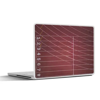 Produktbild von MuchoWow® Laptop Aufkleber Sticker Cover Leichtathletikbahn aus der Vogelperspektive 31x22.5 cm - Laptop-Deko