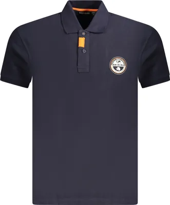 Produktbild von Herren Kurzarm-Poloshirt Blau - Entspannter Schnitt mit Details