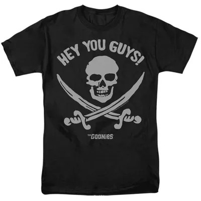 Immagine prodotto di Maglietta unisex "Hey You Guys" ispirata al film "The Goonies", taglia uomo/donna, modello TV38276 (5XL), colore nero