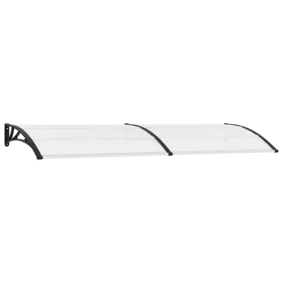 Obrázok produktu pre Vchodová strieška, čierna a priehľadná 300x75 cm, PC