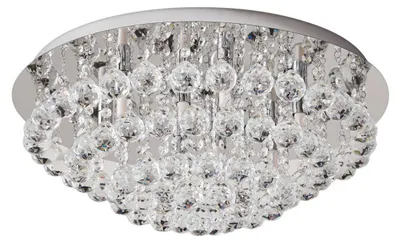 Produktbild von Lindby Deckenleuchte Antonino, Ø 55 cm, 8-flg., Kristall, G9
