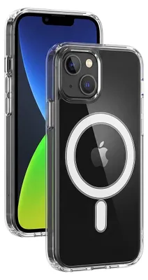 Image de Coque MagSafe pour iPhone 14 Plus Hybride Transparente Bigben