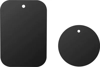 Image de 2 Plaques Métal pour support voiture magnétiQ Noir