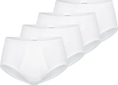 Produktbild von Schiesser 4er Pack Original Classics Feinripp Slip / Unterhose Besonders Komfortabel und ohne störende Seitennähte, Bequemer Webgummibund mit tonalem Schiesser-Logo, Hochwertiger Feinripp aus 100% supergekämmter Baumwolle