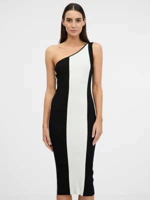 Produktbild von Orsay Schwarz-weißes Damen Midikleid 1000826660000__L