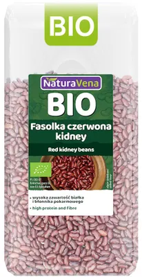 FASOLKA CZERWONA KIDNEY BIO 400 g - NATURAVENA