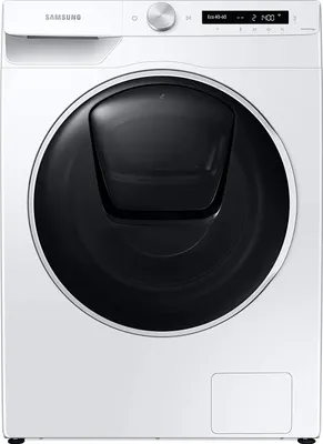 Produktbild von Samsung WD11T554AWW, Frontlader, Freistehend, Weiß, Links, Schwarz, Schwarz